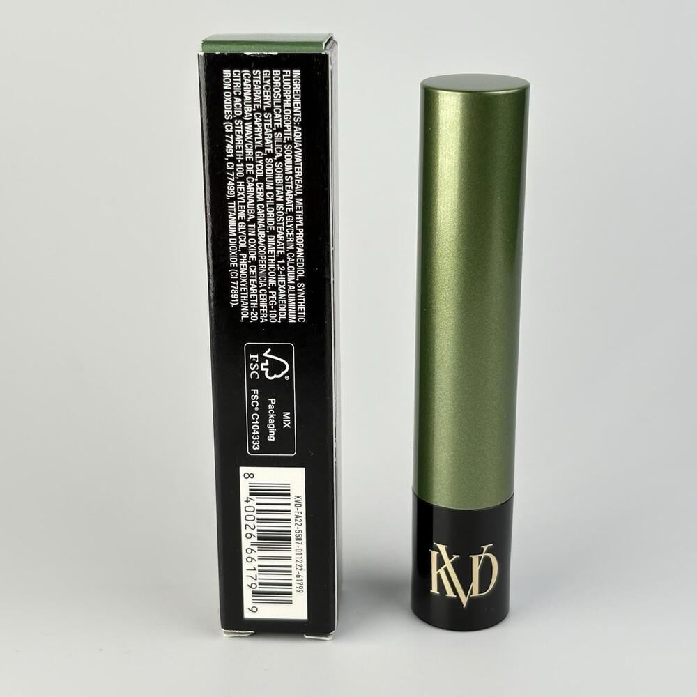 KVD Kat Von D Dazzle Stick Long-Wear Eyeshadow - Green Flash 50 NIB - Picture 2 of 3